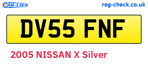 DV55FNF are the vehicle registration plates.
