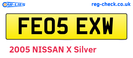 FE05EXW are the vehicle registration plates.