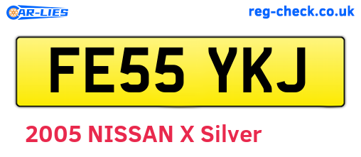 FE55YKJ are the vehicle registration plates.
