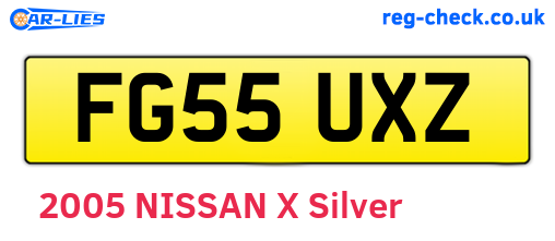 FG55UXZ are the vehicle registration plates.