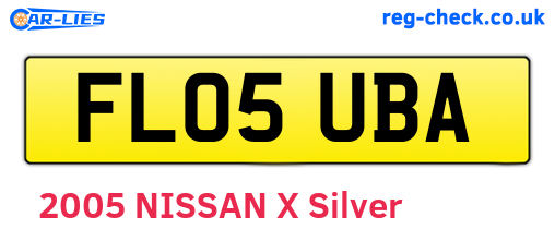 FL05UBA are the vehicle registration plates.