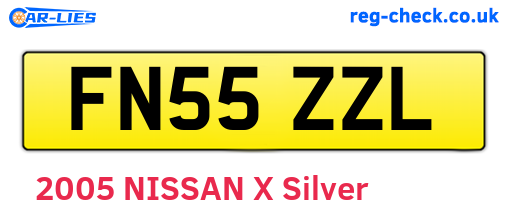 FN55ZZL are the vehicle registration plates.
