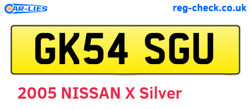 GK54SGU are the vehicle registration plates.