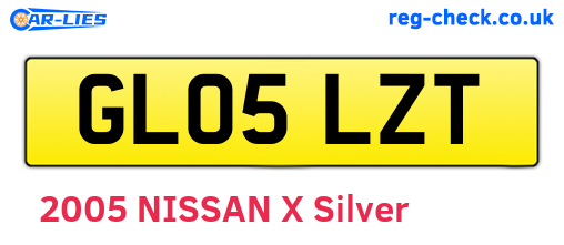 GL05LZT are the vehicle registration plates.
