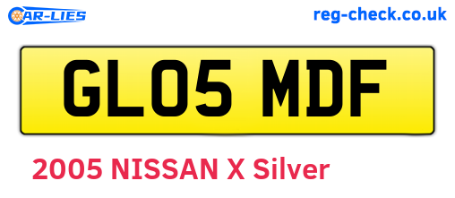 GL05MDF are the vehicle registration plates.