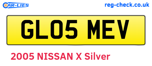 GL05MEV are the vehicle registration plates.