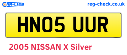HN05UUR are the vehicle registration plates.