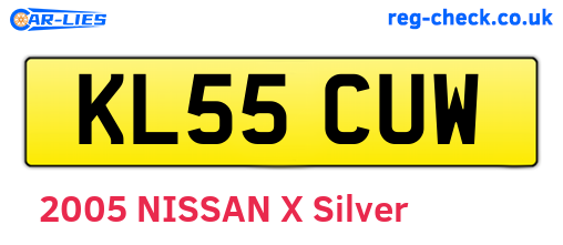 KL55CUW are the vehicle registration plates.