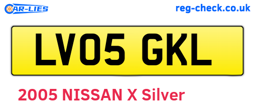 LV05GKL are the vehicle registration plates.