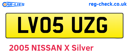 LV05UZG are the vehicle registration plates.
