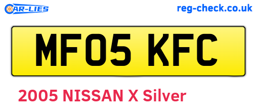 MF05KFC are the vehicle registration plates.