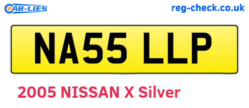 NA55LLP are the vehicle registration plates.