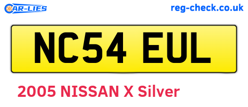 NC54EUL are the vehicle registration plates.