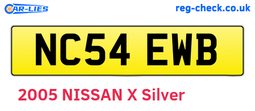 NC54EWB are the vehicle registration plates.