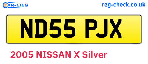 ND55PJX are the vehicle registration plates.