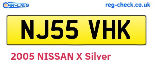 NJ55VHK are the vehicle registration plates.