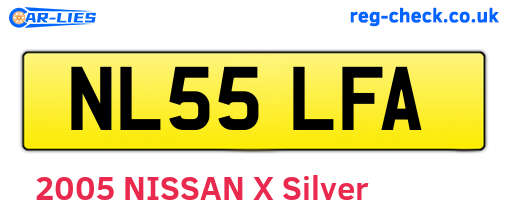 NL55LFA are the vehicle registration plates.
