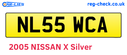 NL55WCA are the vehicle registration plates.