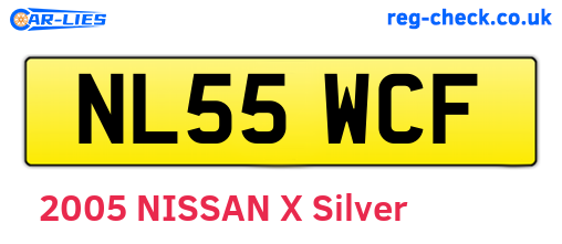 NL55WCF are the vehicle registration plates.