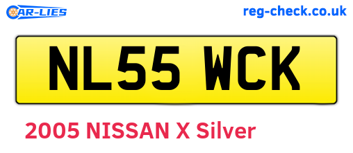 NL55WCK are the vehicle registration plates.