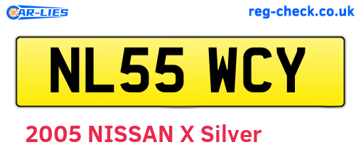 NL55WCY are the vehicle registration plates.