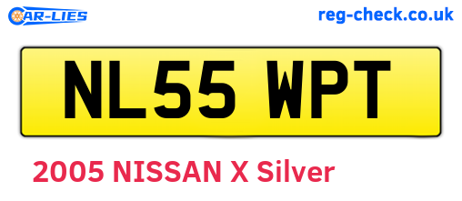 NL55WPT are the vehicle registration plates.