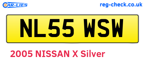 NL55WSW are the vehicle registration plates.