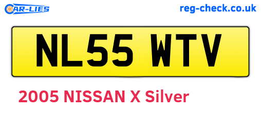 NL55WTV are the vehicle registration plates.