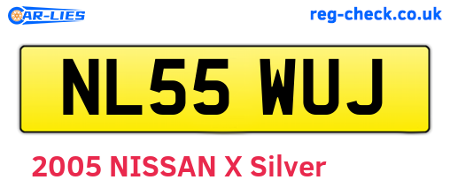 NL55WUJ are the vehicle registration plates.