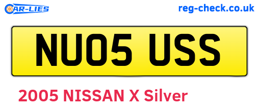 NU05USS are the vehicle registration plates.