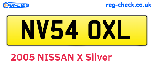 NV54OXL are the vehicle registration plates.