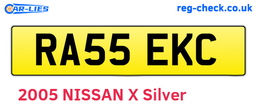 RA55EKC are the vehicle registration plates.