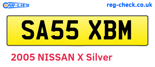 SA55XBM are the vehicle registration plates.