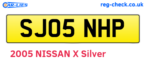 SJ05NHP are the vehicle registration plates.