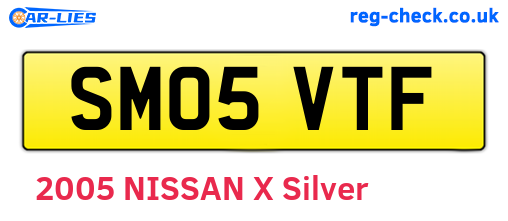 SM05VTF are the vehicle registration plates.