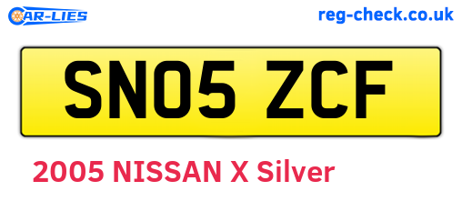 SN05ZCF are the vehicle registration plates.