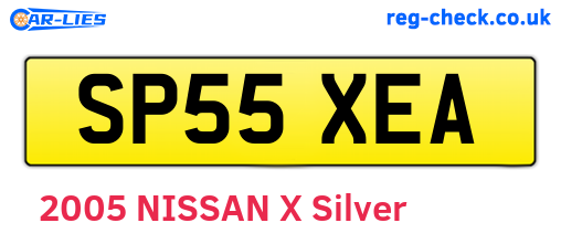 SP55XEA are the vehicle registration plates.