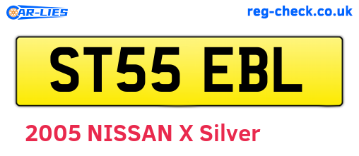 ST55EBL are the vehicle registration plates.