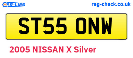 ST55ONW are the vehicle registration plates.