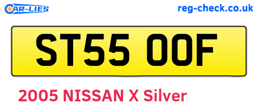 ST55OOF are the vehicle registration plates.