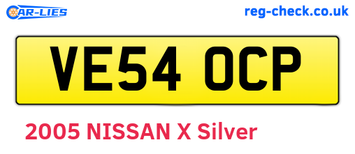VE54OCP are the vehicle registration plates.