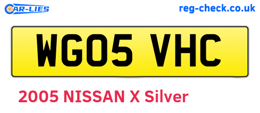 WG05VHC are the vehicle registration plates.
