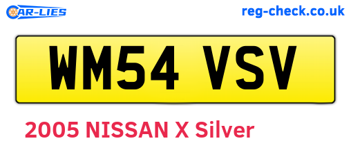 WM54VSV are the vehicle registration plates.