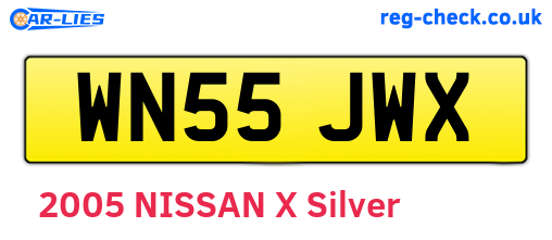 WN55JWX are the vehicle registration plates.
