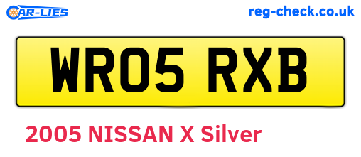 WR05RXB are the vehicle registration plates.