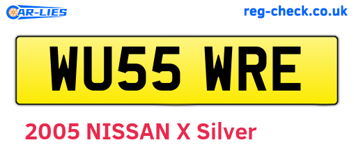 WU55WRE are the vehicle registration plates.