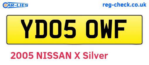 YD05OWF are the vehicle registration plates.