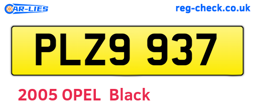 PLZ9937 are the vehicle registration plates.