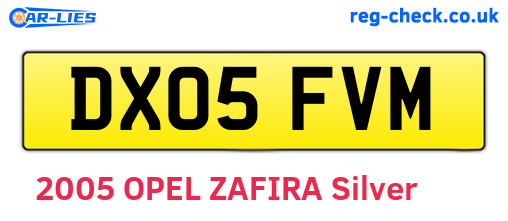DX05FVM are the vehicle registration plates.
