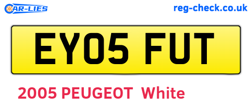 EY05FUT are the vehicle registration plates.